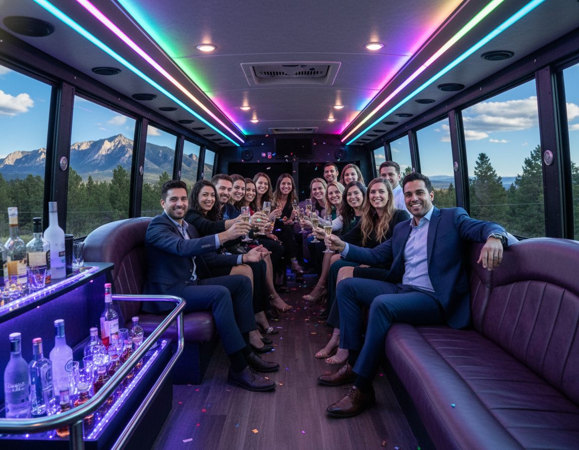 Black Hawk party bus and bus charter